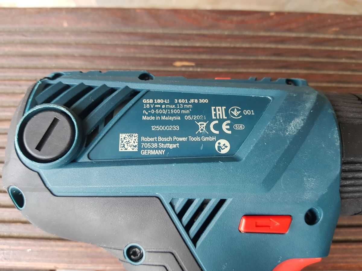 Wkrętarka BOSCH GSB 180-LI 54Nm 2021r