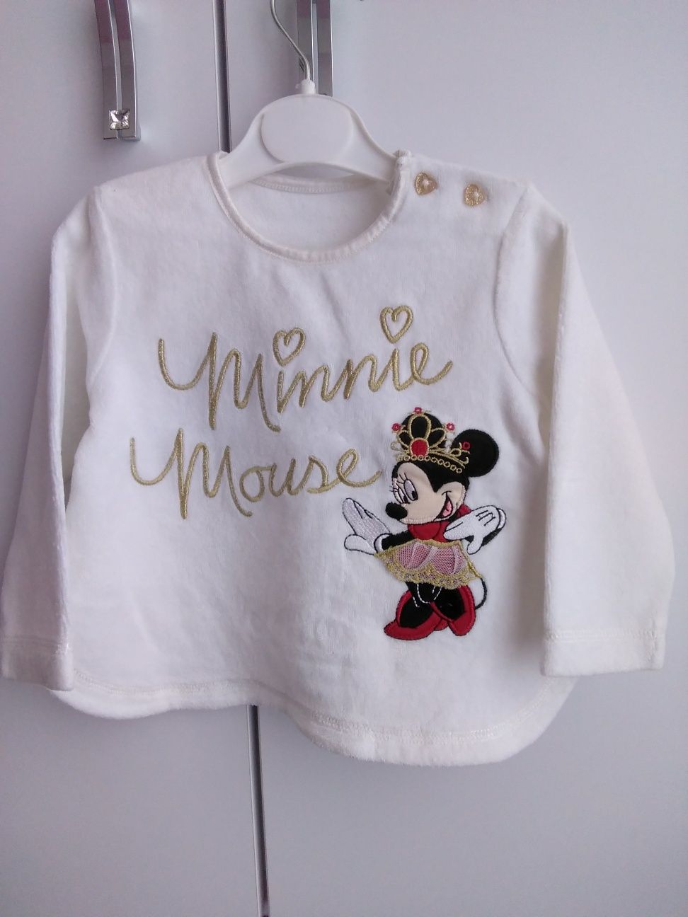 Bluzka welurowa Disney roz 6-9m