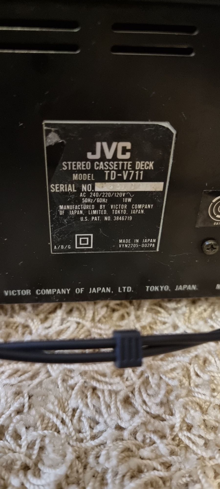 JVC TD V711 Magnetofon deck 3-head Digital Fine