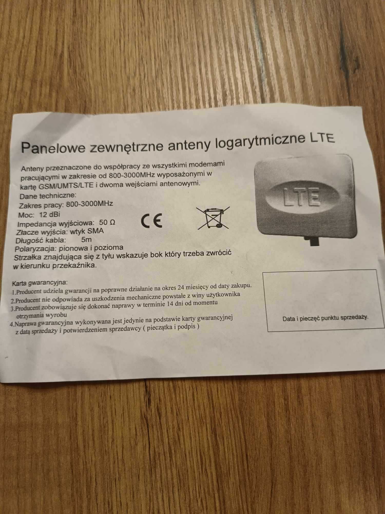 Logarytmiczna Panelowa Antena LTE 2