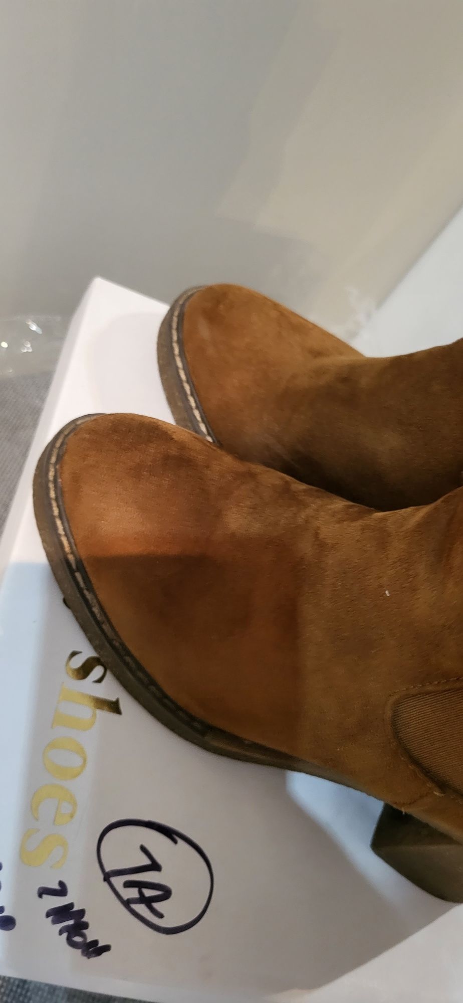 Botki camel rozmiar 38