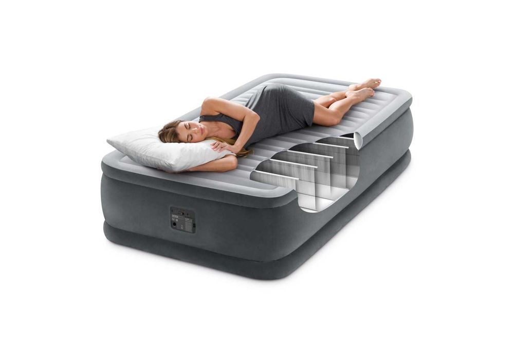 Materac dmuchany jednoosobowy z pompką INTEX 67766