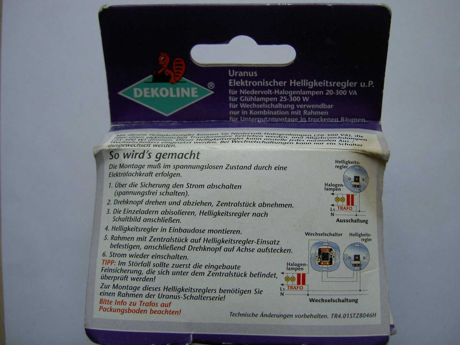 Димер dimmer DEKOLINE Uranus (300Wt)