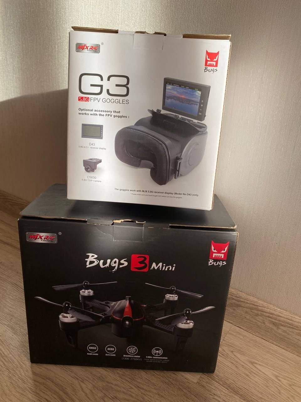 Квадрокоптер MJX Bugs B3 Mini з FPV-камерою C5810 +
відеоокуляри