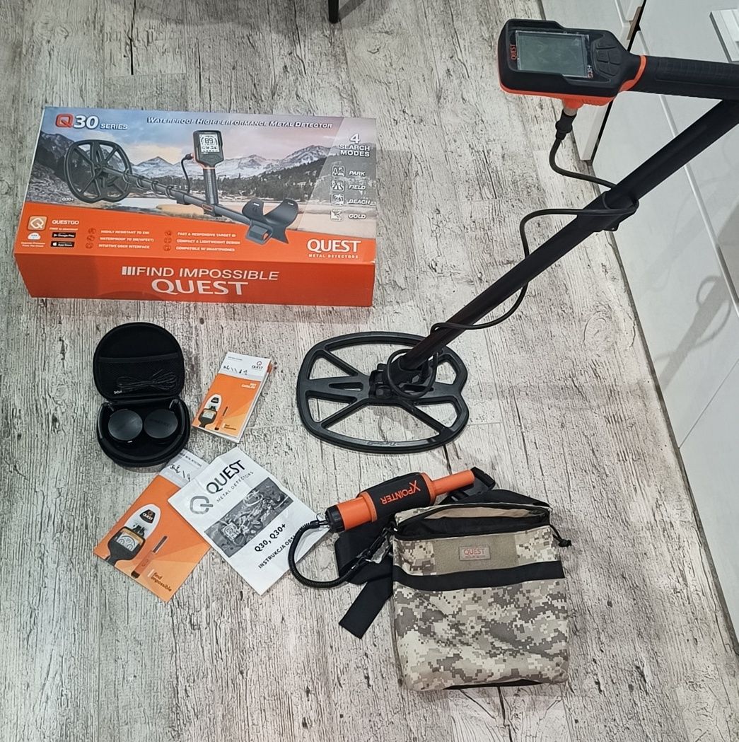 Wykrywacz detektor metali Quest q30+ stan bardzo dobry
