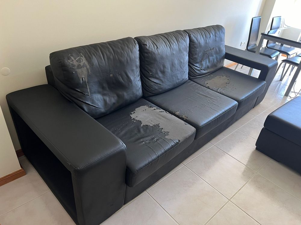 Sofá 3 lugares com chaise longue