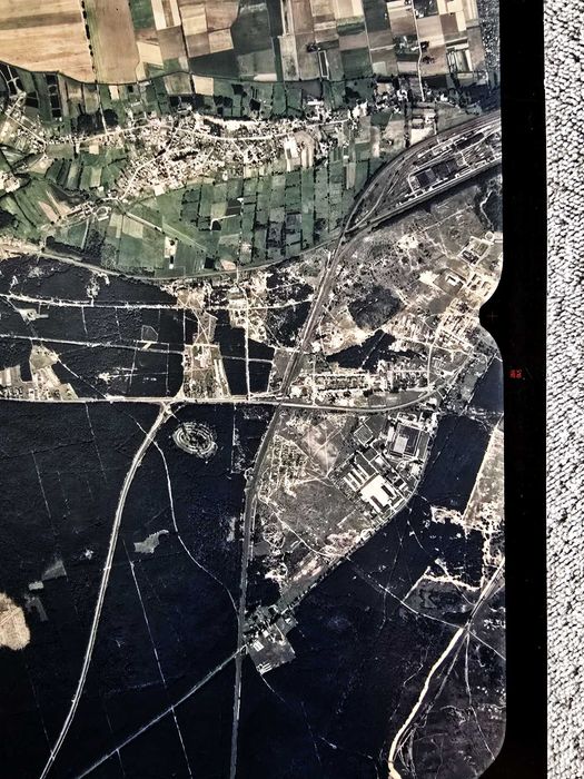 Toruń 1996 - trasa S10 - Wisła - Mała Nieszawka - zdjęcie lotnicze