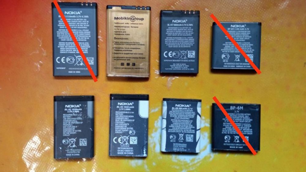 Акумуляторы для телефонов Nokia