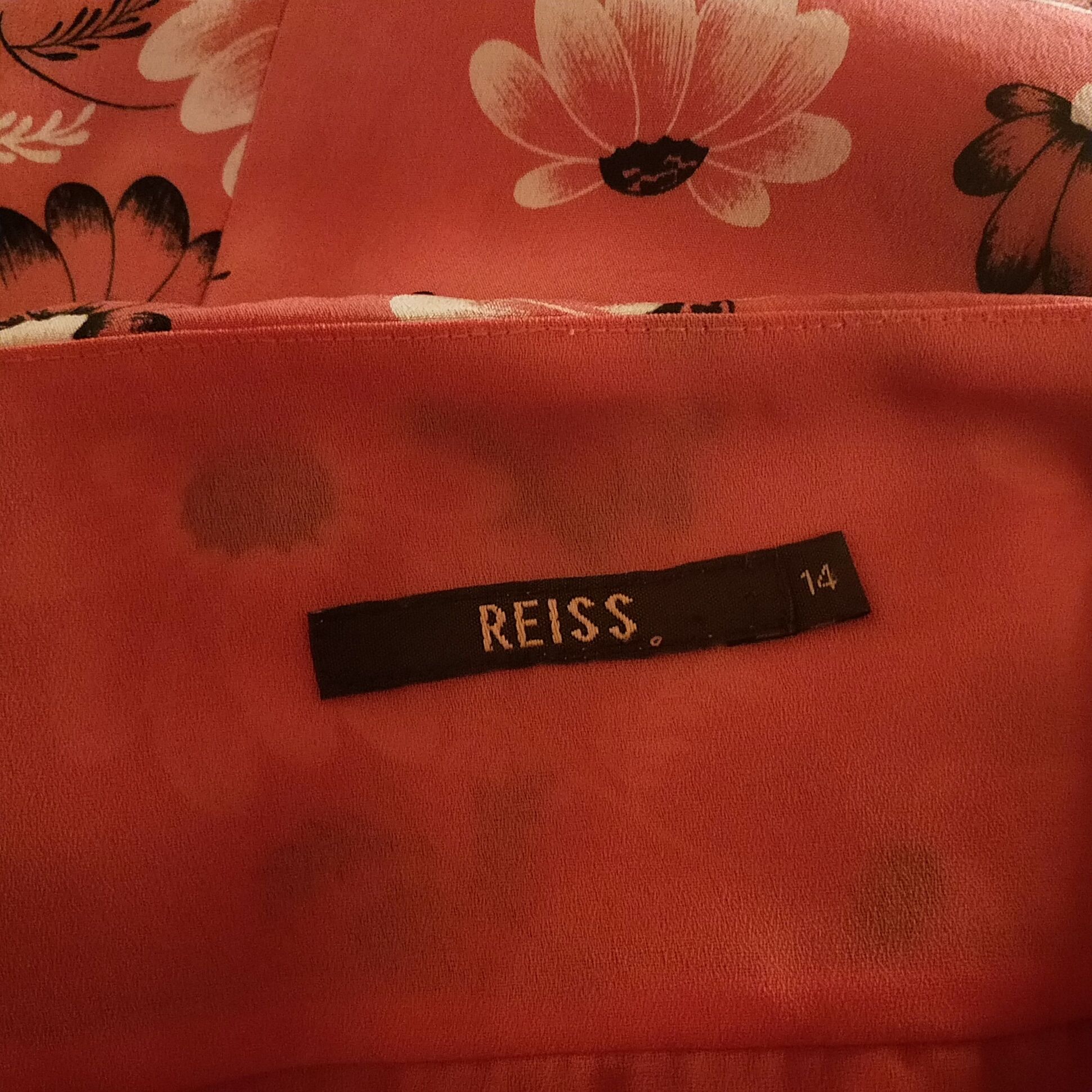 Sukienka Jedwab w kwiaty na ramiączka Reiss 38