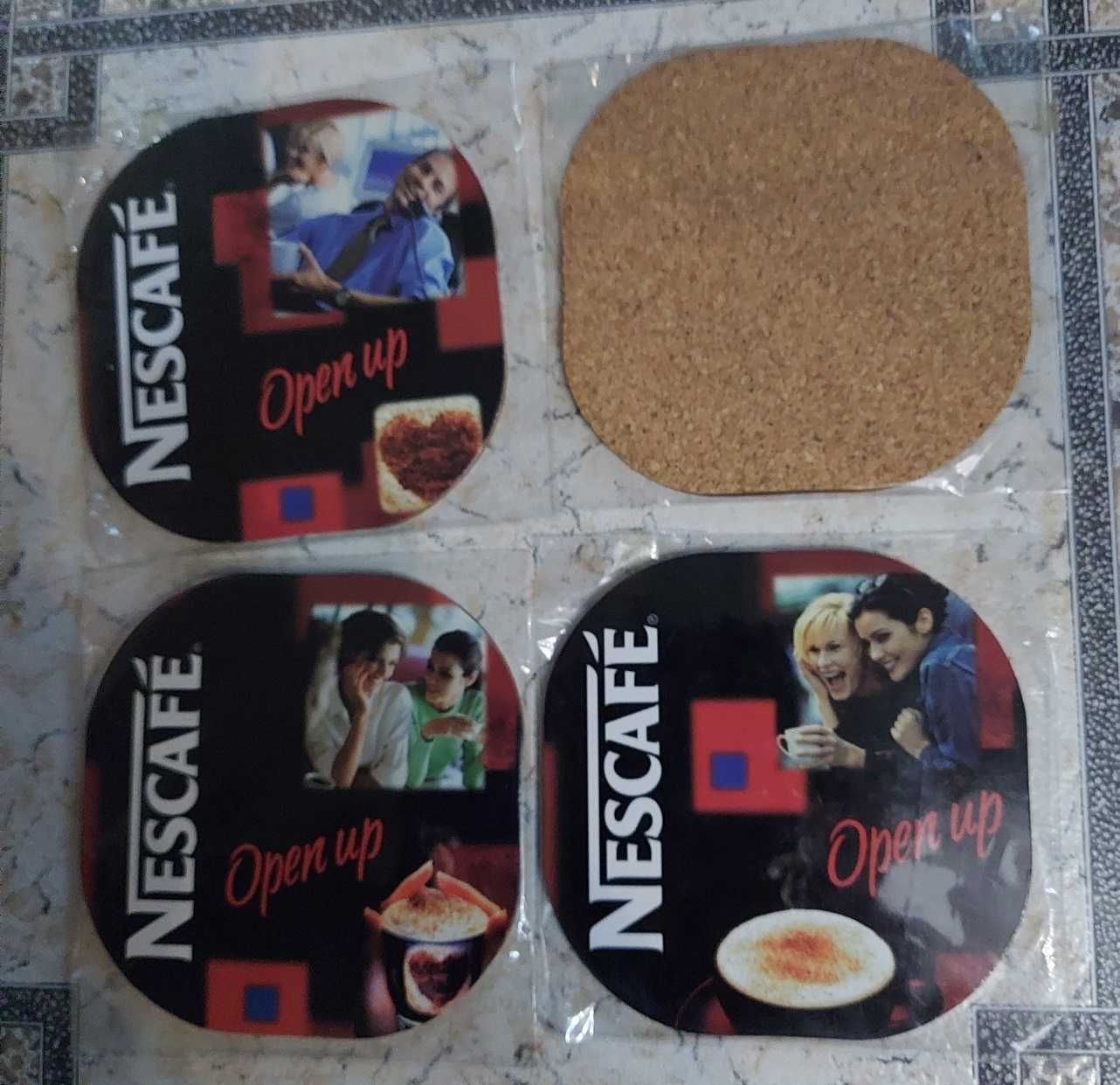 Podkładka korkowa pod kubek zestaw 4 sztuk Nescafe