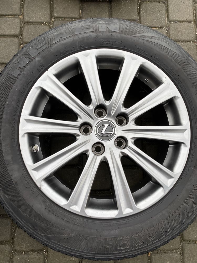 Alufelgi 5x114,3 17" Lexus ES Avensis Camry Verso opony 215/55/17