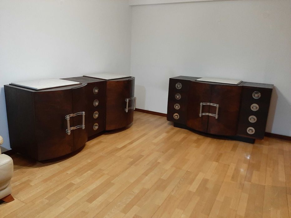 Dois aparadores  vintage, estilo Art Déco anos 30