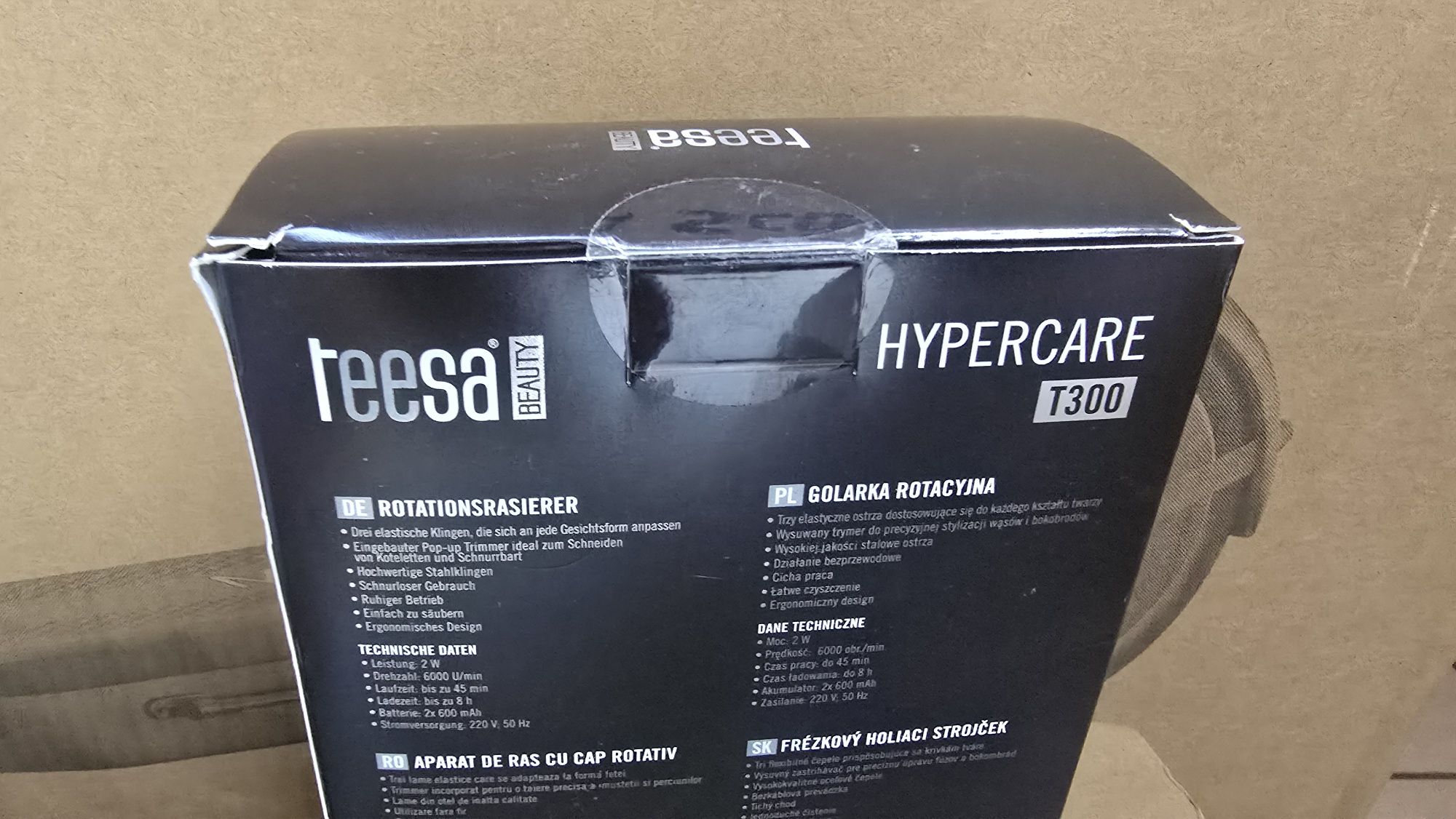 Golarka Teesa HYPERCARE T300
Golarka rotacyjna HYPERCARE T300

Trzy e