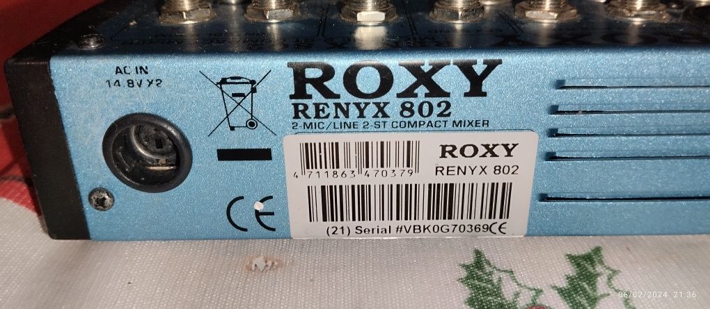 Mesa de som Roxy sem carregador