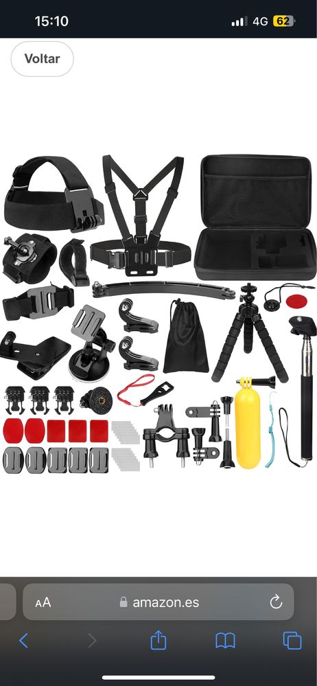 Gopro 10 com pouco uso e modulo de media com lanterna