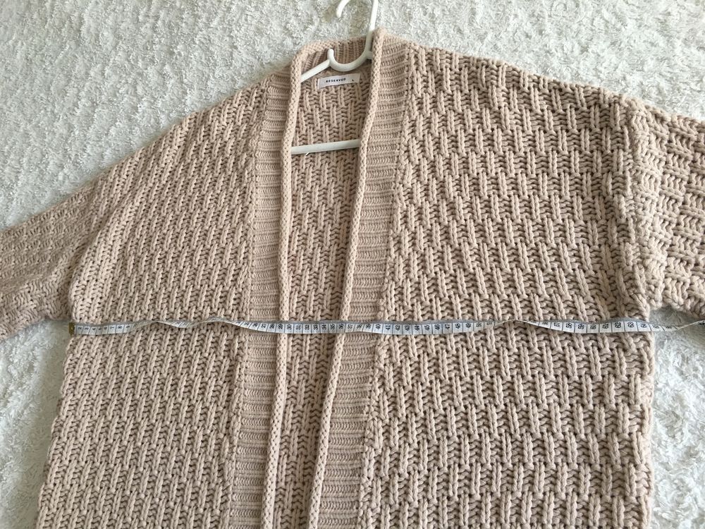 Sweter kardigan z ozdobnym splotem Reserved r. L nowy bez metki