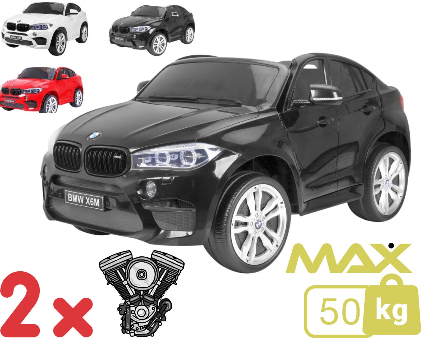 +2x200W +2osobowy DUŻY Samochód AUTO na akumulator BMW X6M