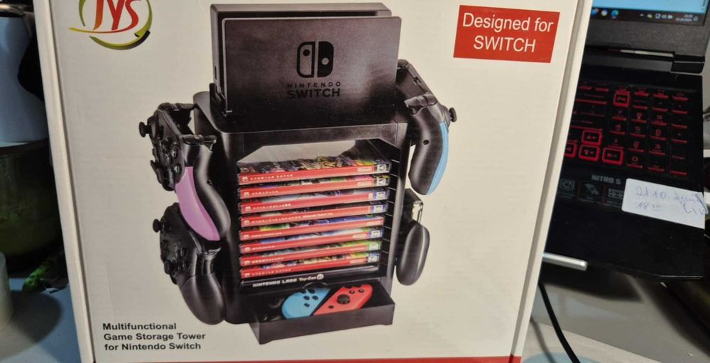 organizer na konsolę Nintendo Switch gry pady i akcesoria