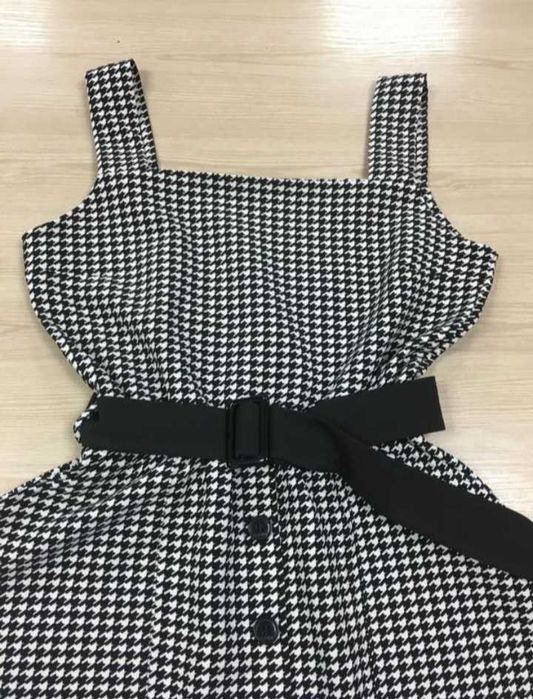 Сарафан в гусячу лапку