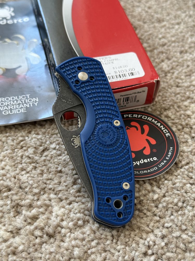 Spyderco Persistence CPM-S35VN Blackwash. Складний ніж. Оригінал!