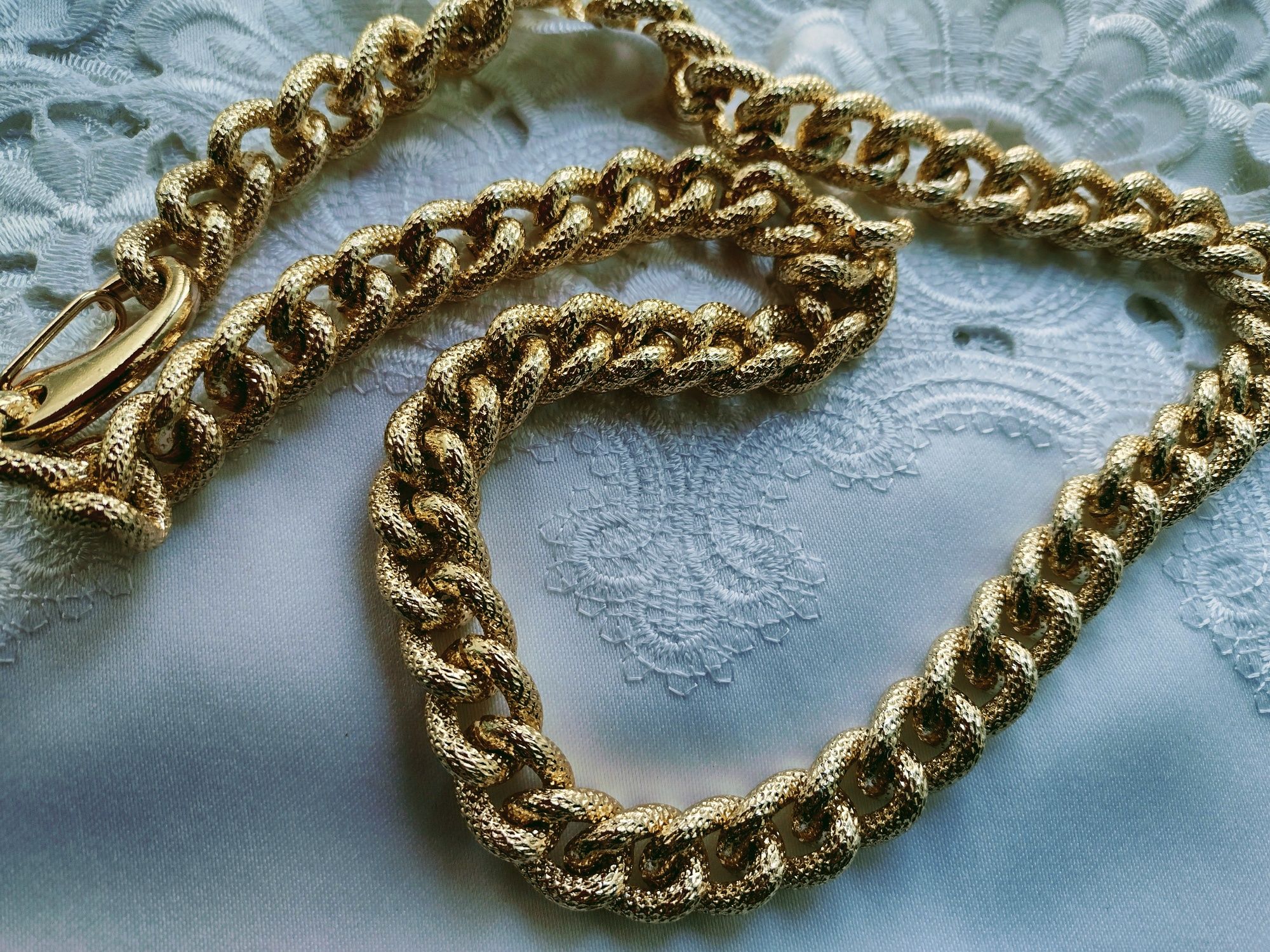 naszyjnik 65cm damski męski gruby łańcuch kolor złoty
