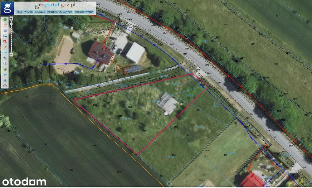 Działka budowlana z Wz, projektem i rozpoczętą budową domu