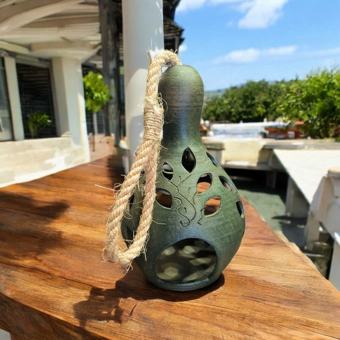 Lampion Ceramiczny 30 cm ( Gliniany ) Ręcznie Robiony