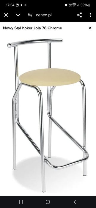 Hoker 1 sztuki chromowane krzeslo barowe  mocne
