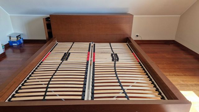 Łóżko podwójne Ikea Malm 160x200 + Stelaże Materasso