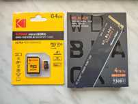 Karta pamięci SDXC 64GB + WD Black SN850X GAME DRIVE 4TB M.2 NVMe PCIe