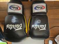 Боксерские перчатки FAIRTEX кожаные 14 oz Черно-желтый