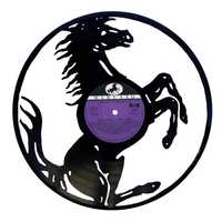 Silhueta decorativa Cavalo feita de um disco de vinil LP