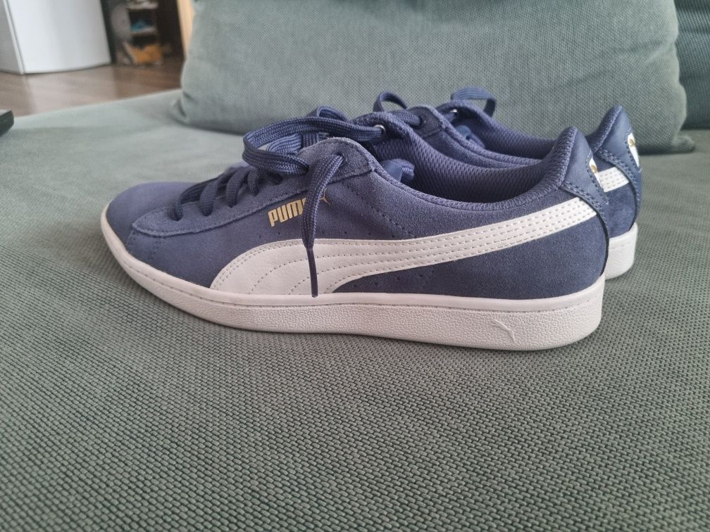 buty puma classic - smash 38 , 24 cm niebieskie