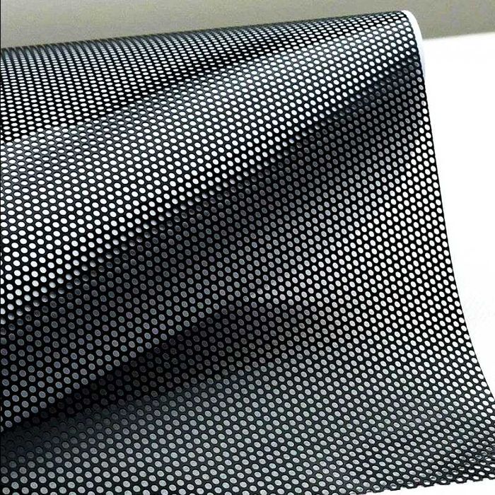 Пленка перфорированная Буча - пленка-сетка белая для окон автобусов