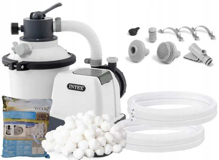 Pompa piaskowa Intex 26642 – 3500l/h + kulki + timer + węże