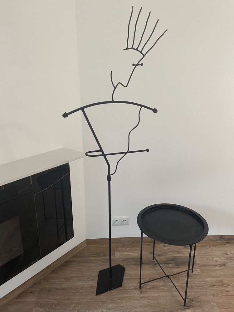 Wieszak hand made i stolik komplet