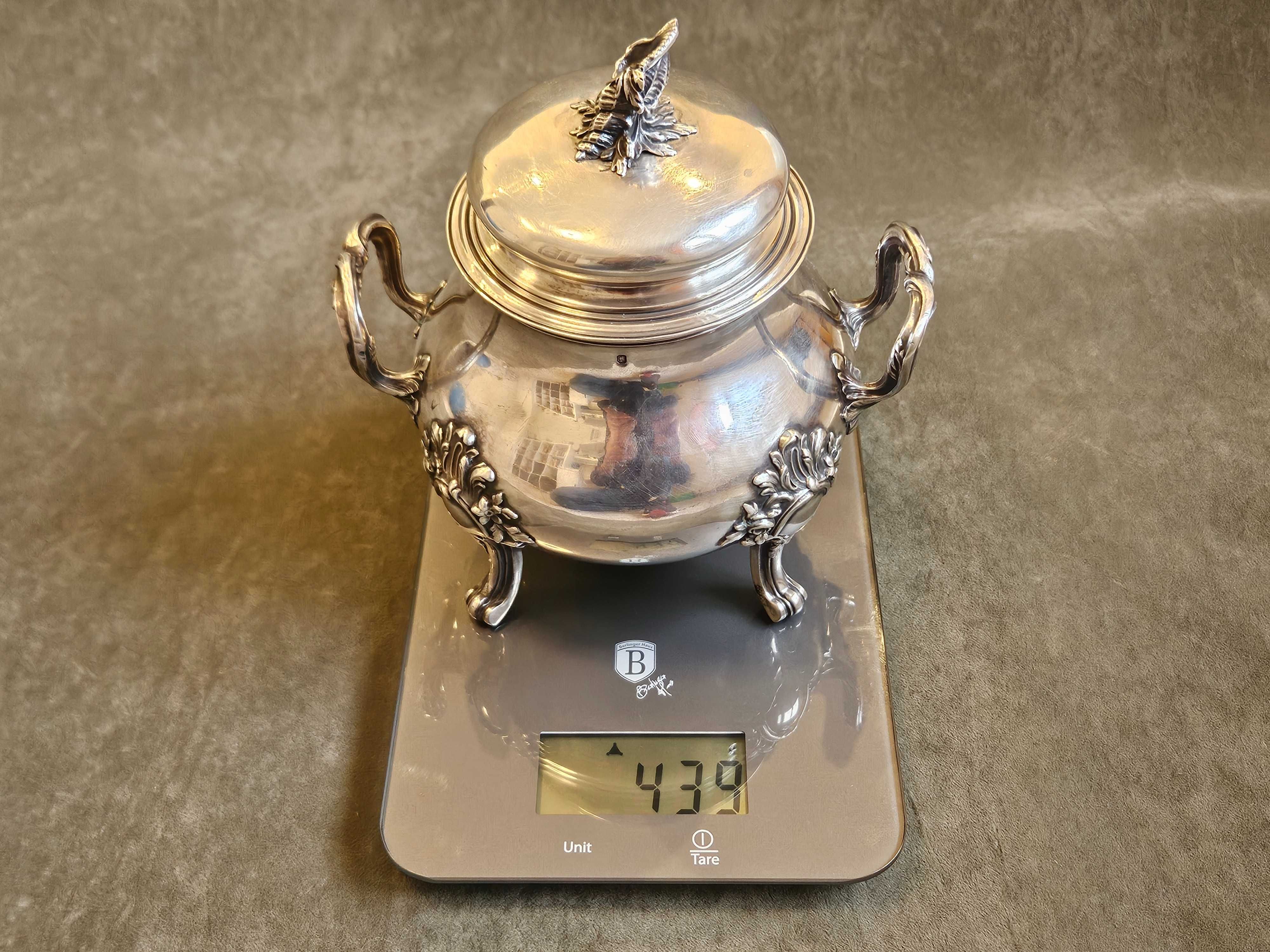 Srebrna Cukiernica Francja, 950 Minerwa, 439g