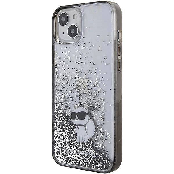Etui Karl Lagerfeld Liquid Glitter Choupette do iPhone 15 Plus - przez