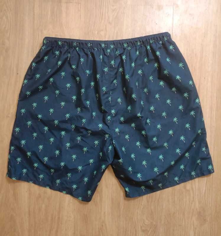 Ulla Popken spodenki kąpielowe granatowe w palemki 54/56 4XL