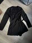 ZARA elegancki kombinezon zamsz czarny M 38