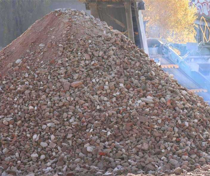 Gruz na drogę, ceglano-betonowy 0-63 mm, tłuczeń recyklingowy