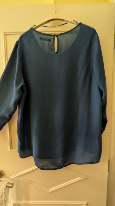 Blusa azul manga 3/4