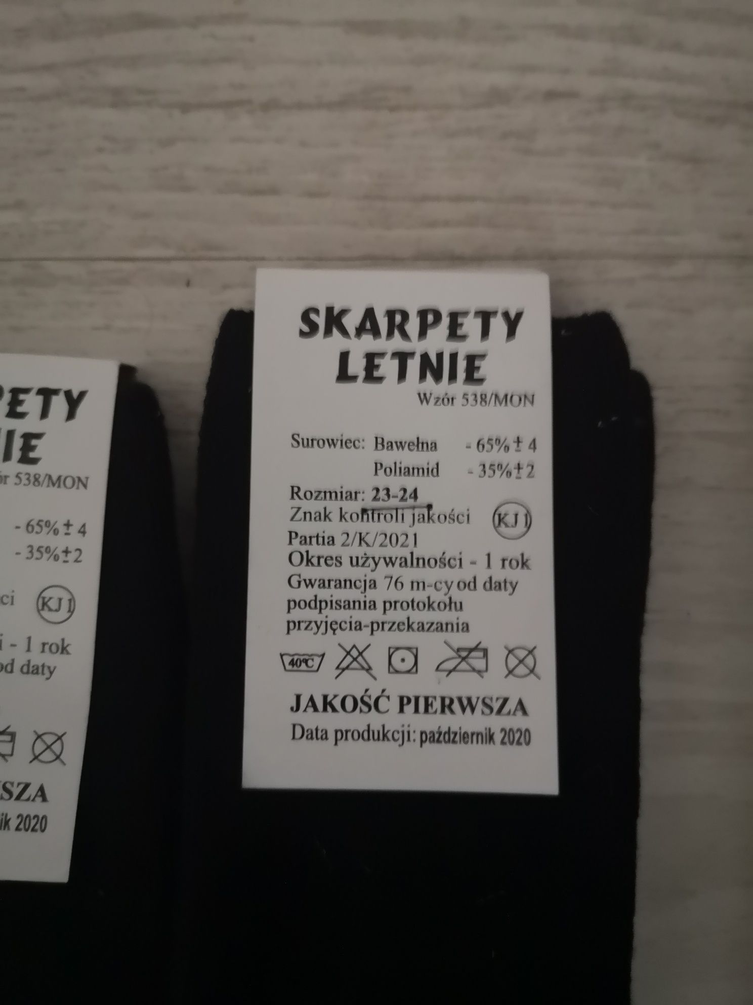 Wojskowe skarpetki letnie 23-24