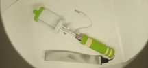 Selfie Stick Z Kablem Do Aparatu Zielony