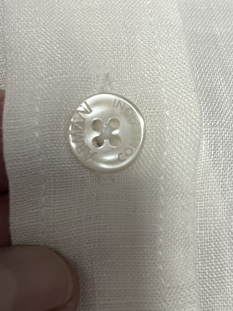 Лляна сорочка Armani Collezioni (оригінал, 100% льон)