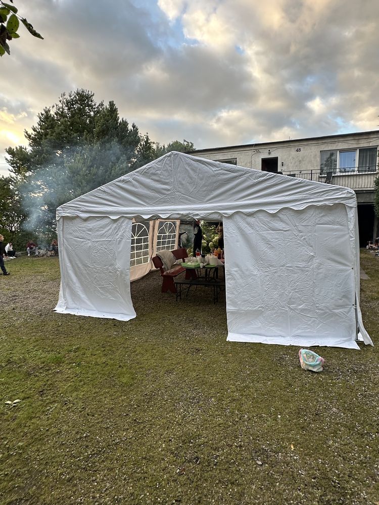 Wynajem namiot bankietowy 5m x 8m, stoły i krzesła