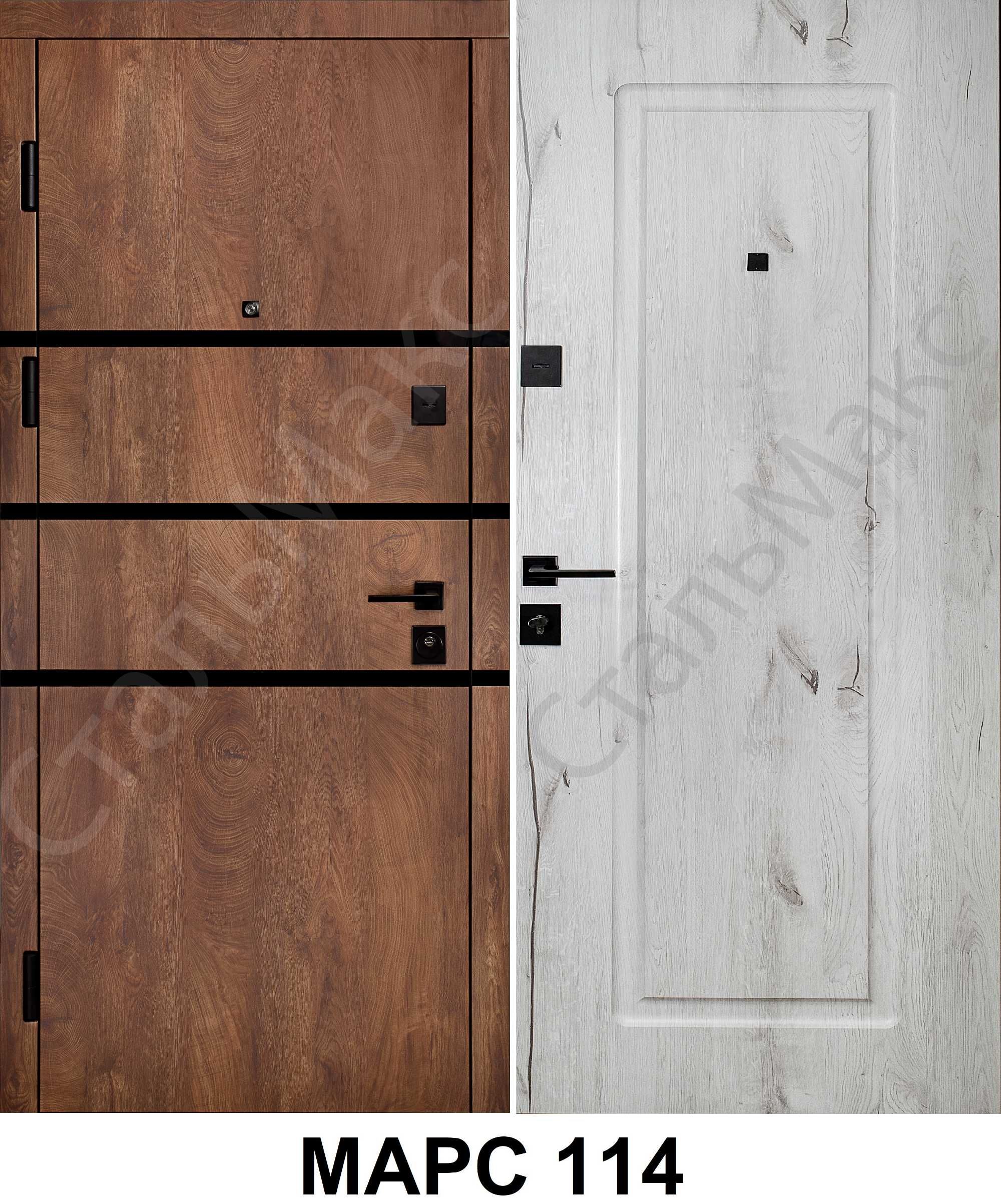 Металлическая дверь (металеві двері) с 2-х сторон МДФ, (краска, ДСП).