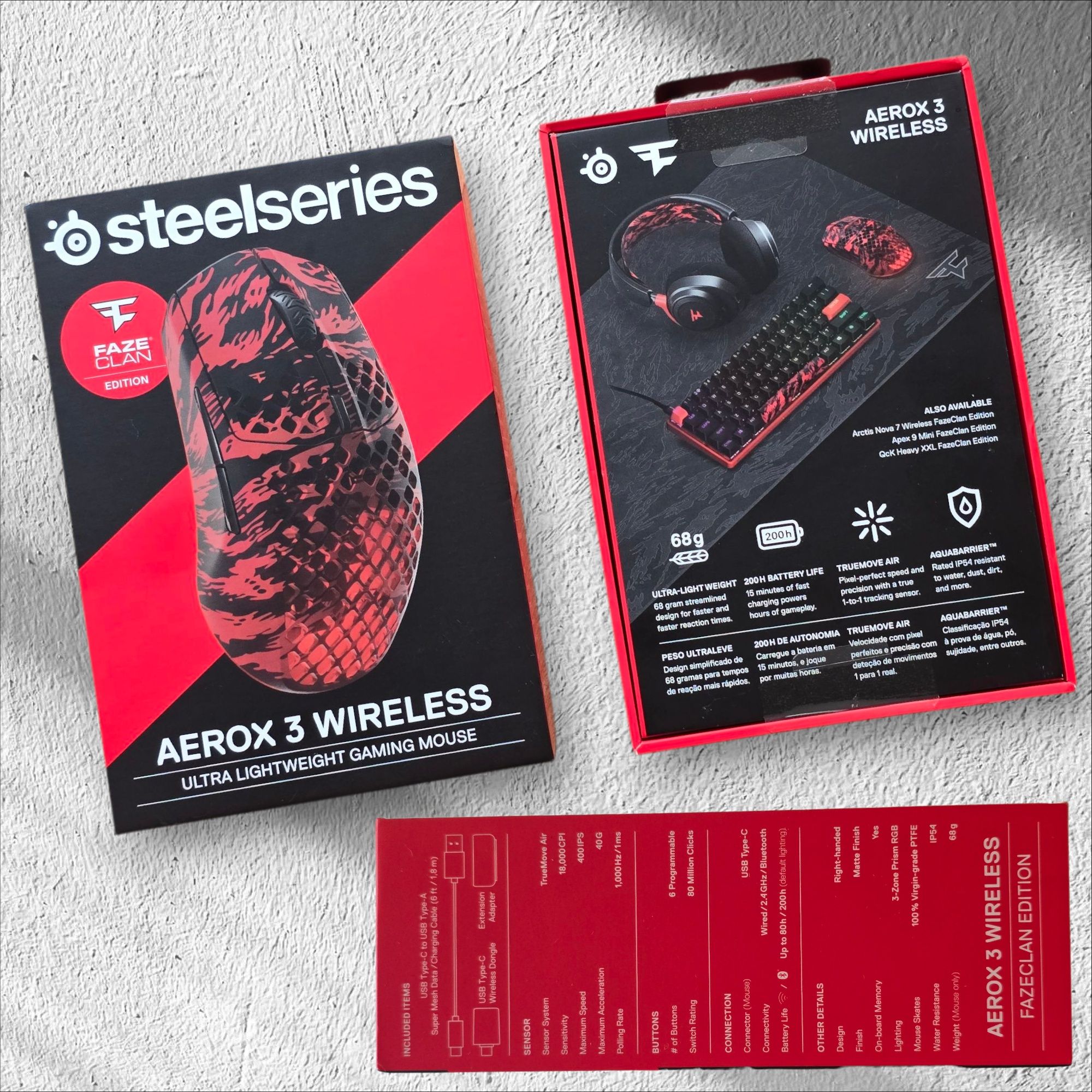 Миша Steelseries Aerox 3 Faze Clan Edition