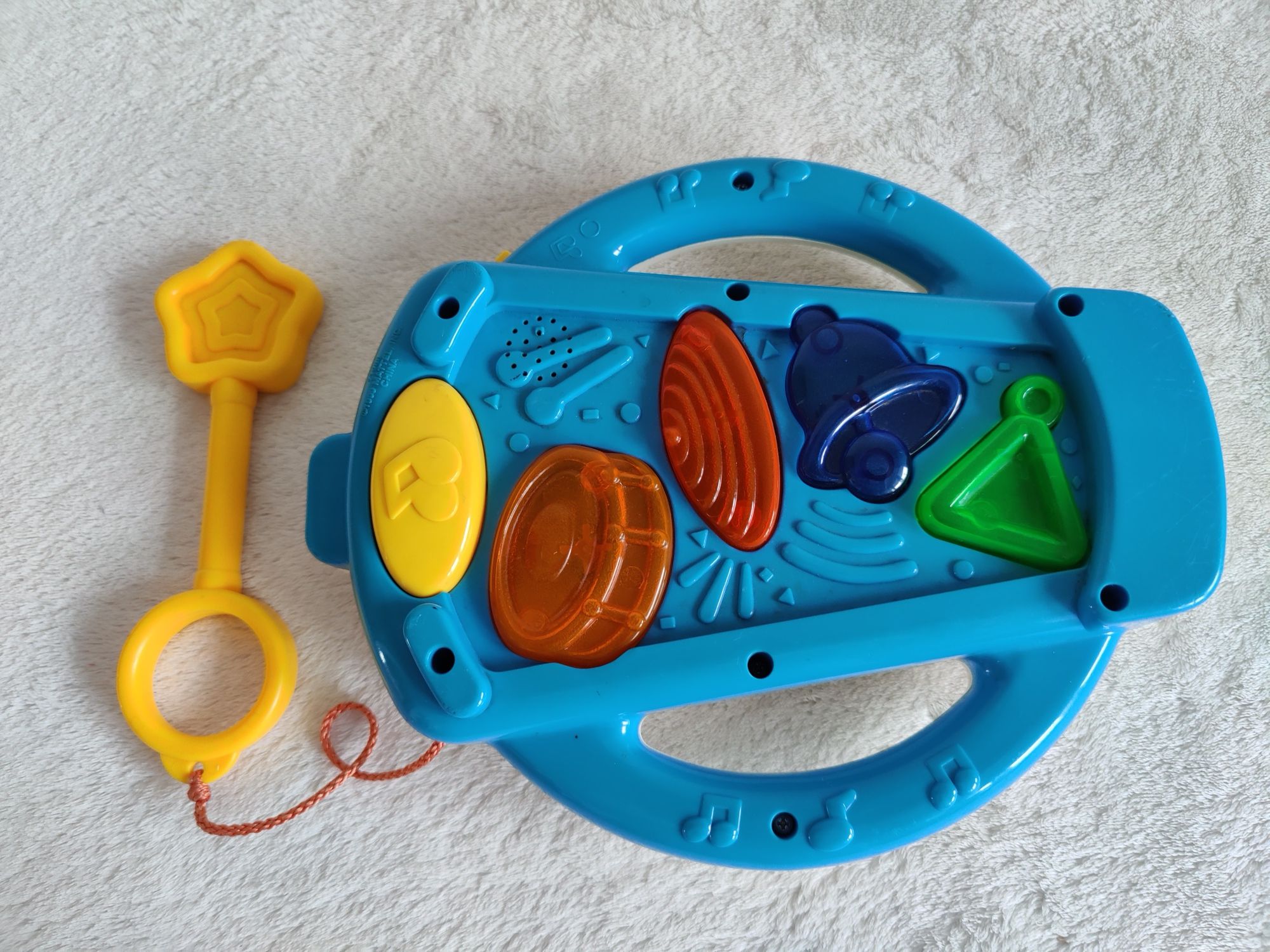 Interaktywna muzyczna dwustronna grająca zabawka Fisher Price cymbałki