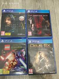 Death stranding    Lego star wars  Metal gear  Deus Ex